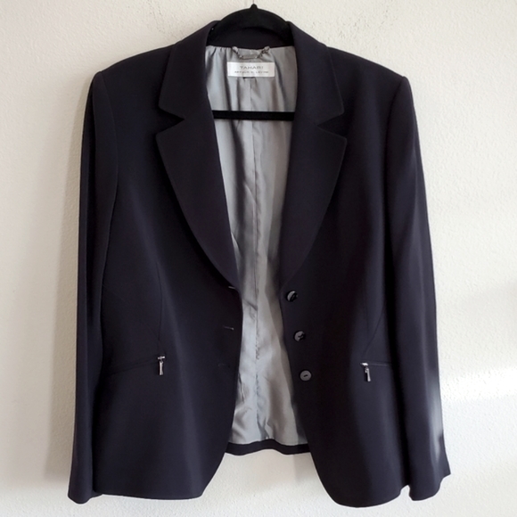 Tahari Black Button Front Blazer - Picture 14 of 14